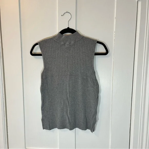 Gray Ribbed Wide-Leg Pants - Picture 8 of 8